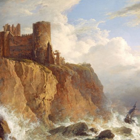 A View of Tantallon Castle with the Bass Rock by Alexander Nasmyth, National Gallery of Scotland