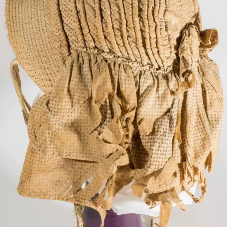 A damaged cotton bonnet